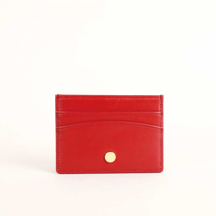 Card Holder in Cherry Red