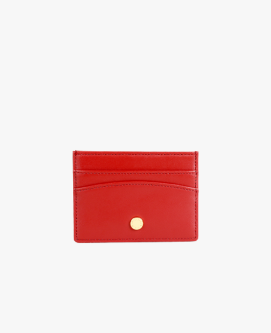 Card Holder in Cherry Red